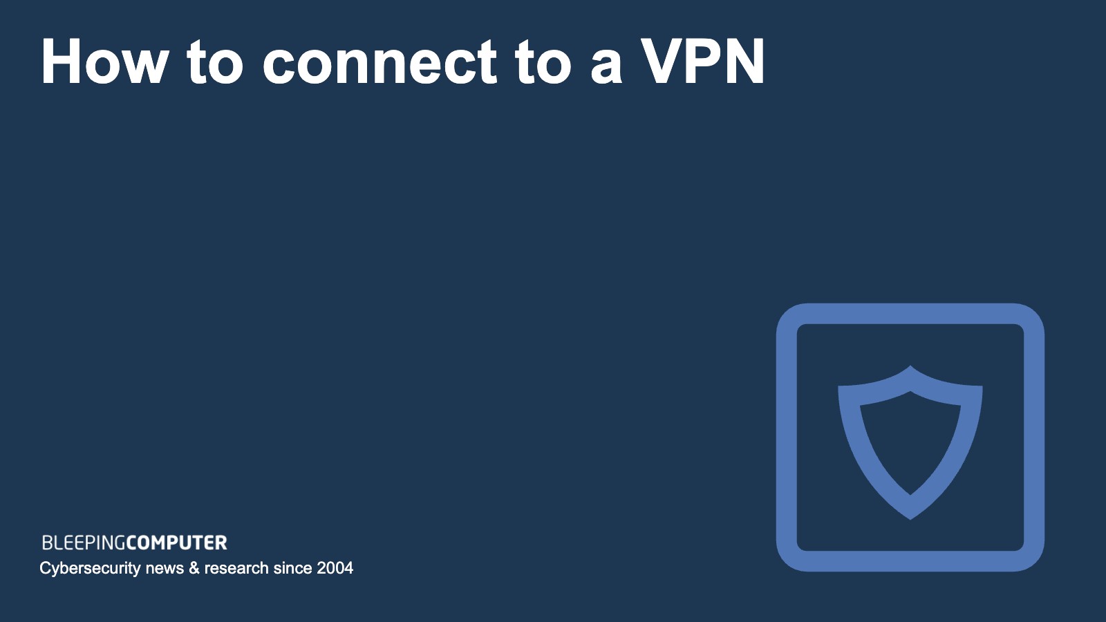 connect to VPN