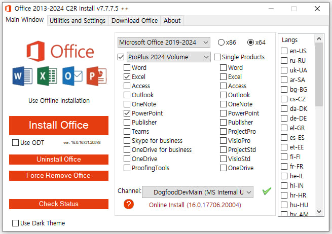 The malicious installer's interface