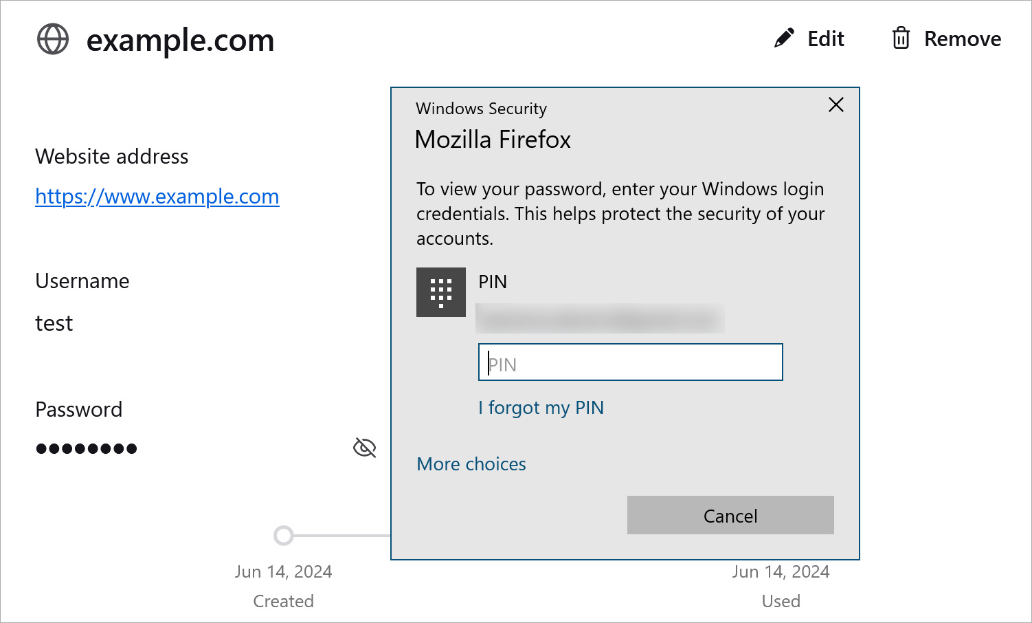 Using Windows authentication to access the Firefox password store